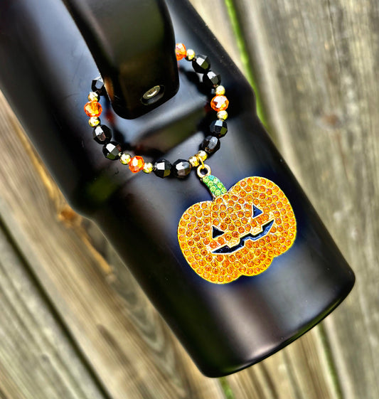 Pumpkin Rhinestone Halloween Handle Charm Stanley Cup Accessories