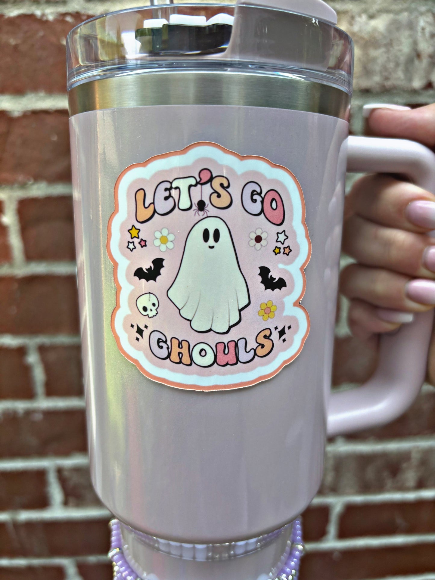 Lets Go Ghouls Ghost Tumbler Magnet