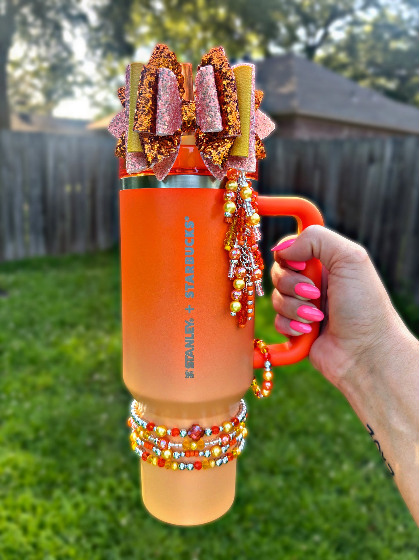 Tangerine Ombre SXS Philippines Thick Deluxe Bow