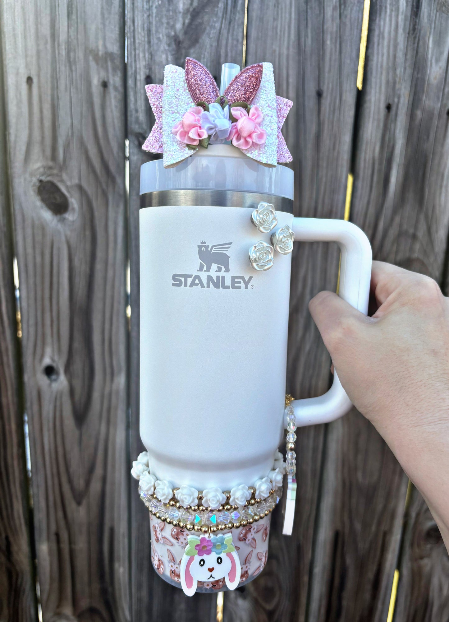 Boho Bunny Handle Charm {Lobster Clasp}