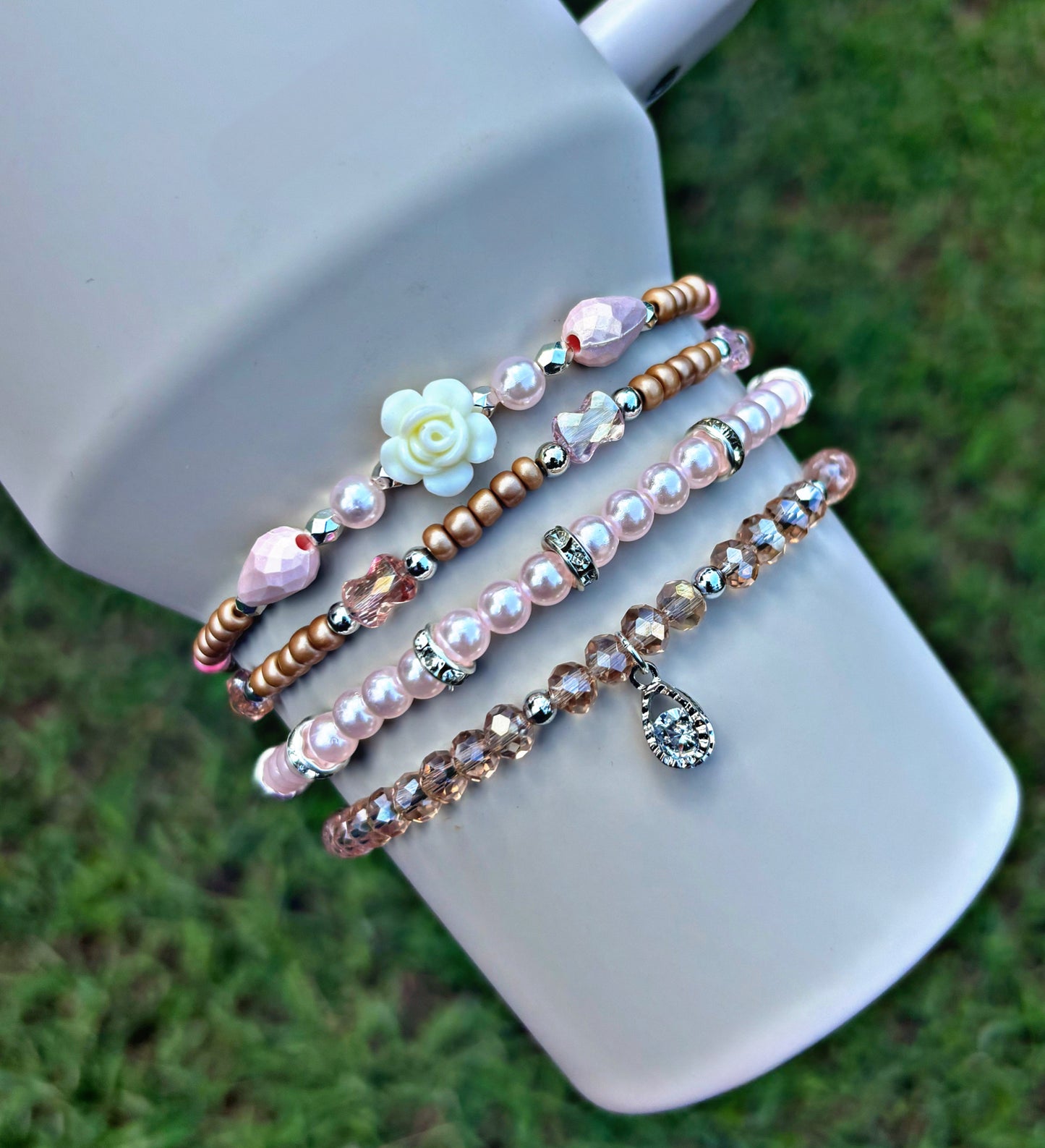 Almond Rose Stanley Cup Bracelets