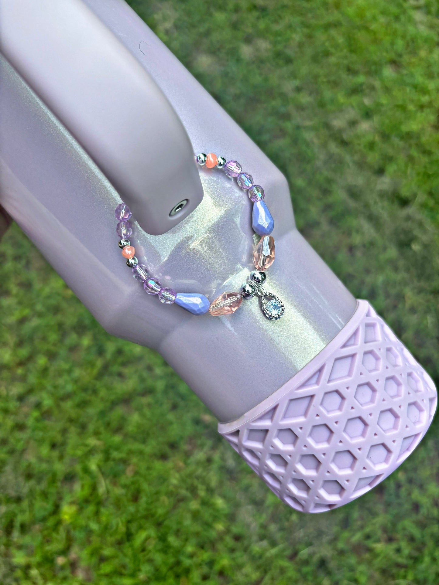 Periwinkle Shimmer & Orchid Glimmer Cup Handle Charm