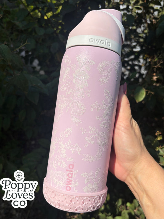 Ribbon Toile Owala 32oz Freesip  Boot Included
