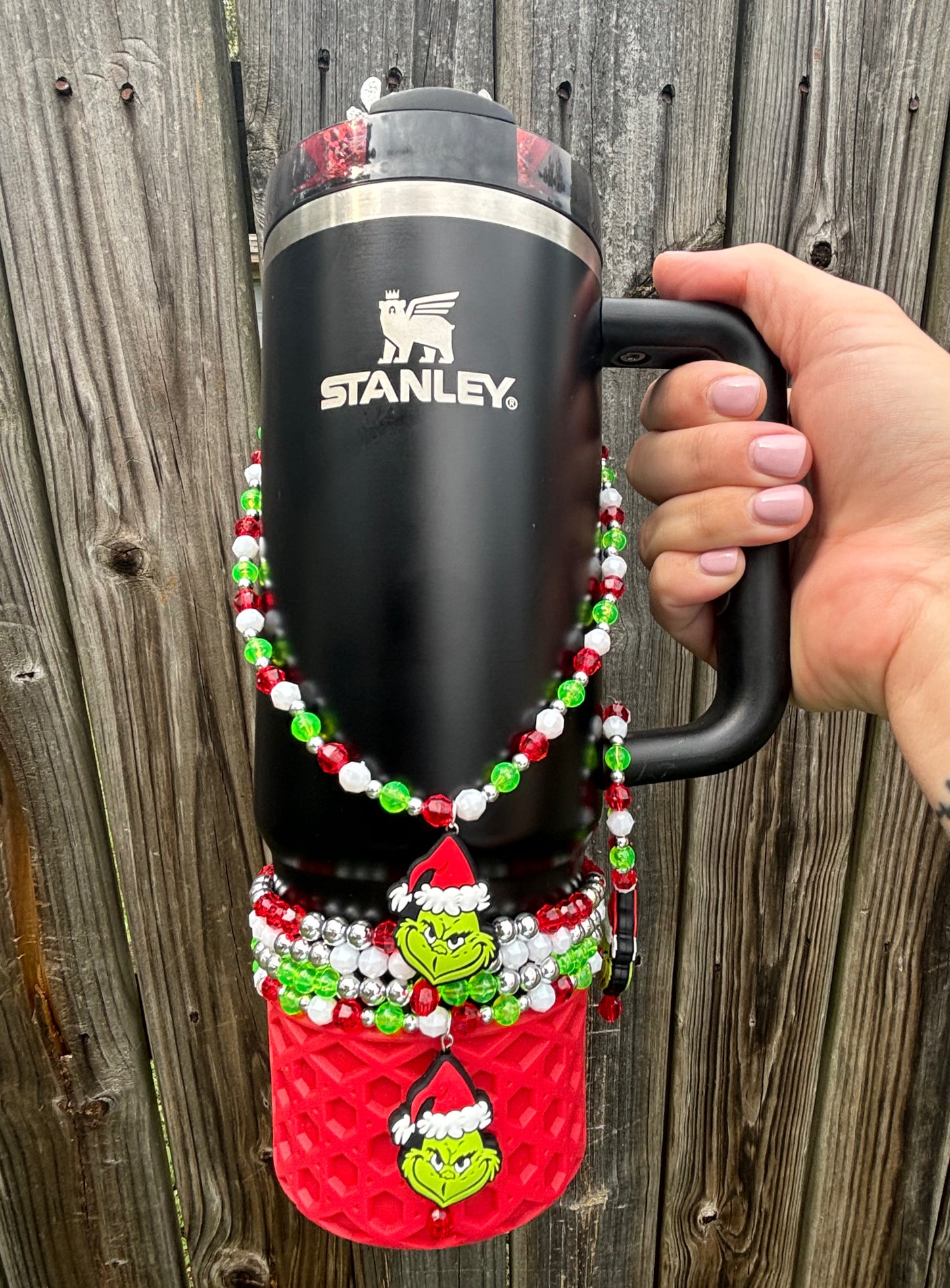 Christmas Hat Green Guy Cup Bracelets