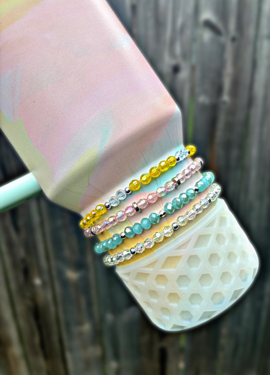 Warm Serene Brushstrokes Cup Bracelets