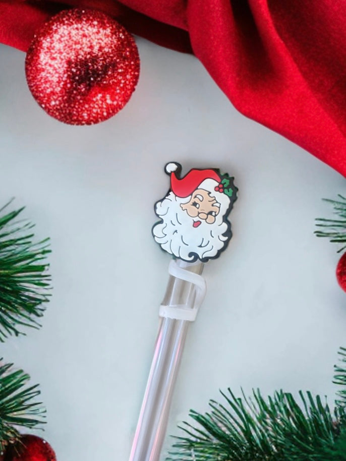 Santa Baby Silicone Straw Topper 10mm~Light