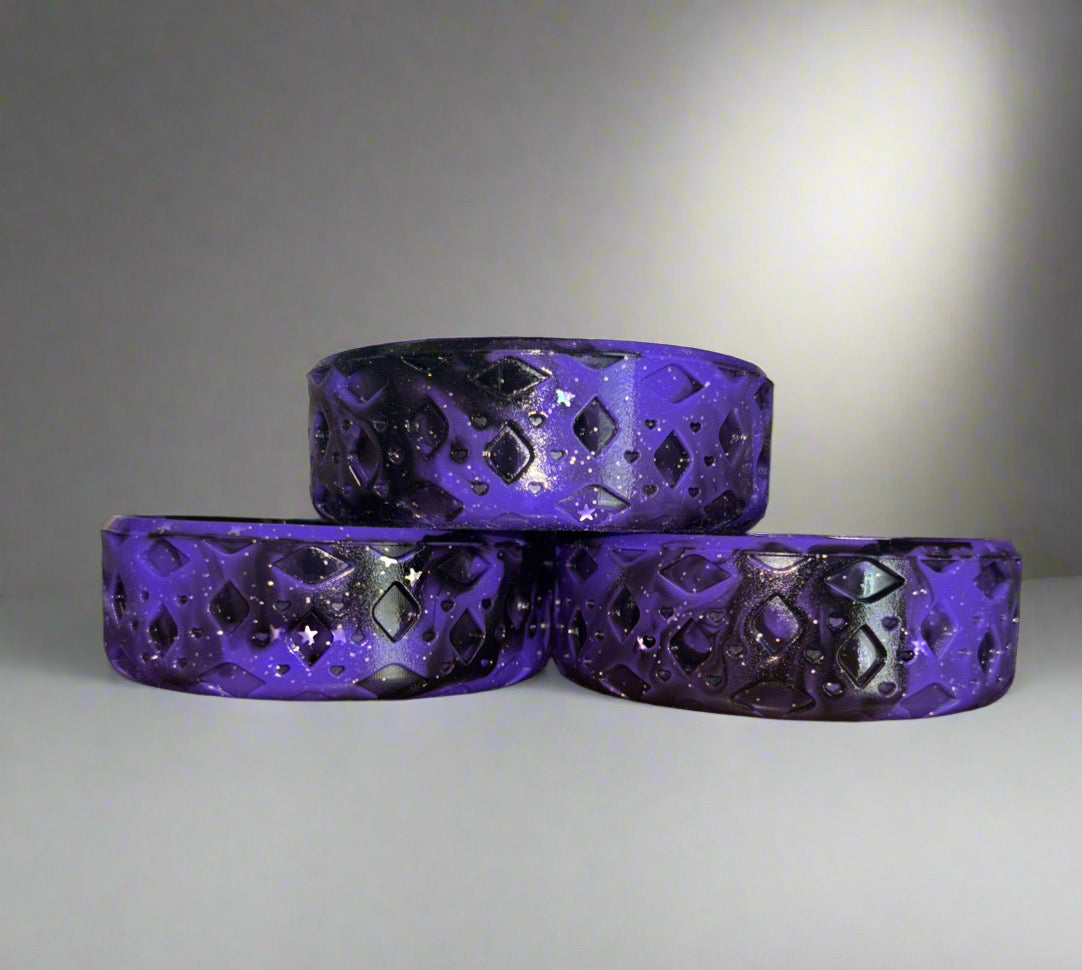 Purple Night Shine || The Popette || Short Silicone Boot