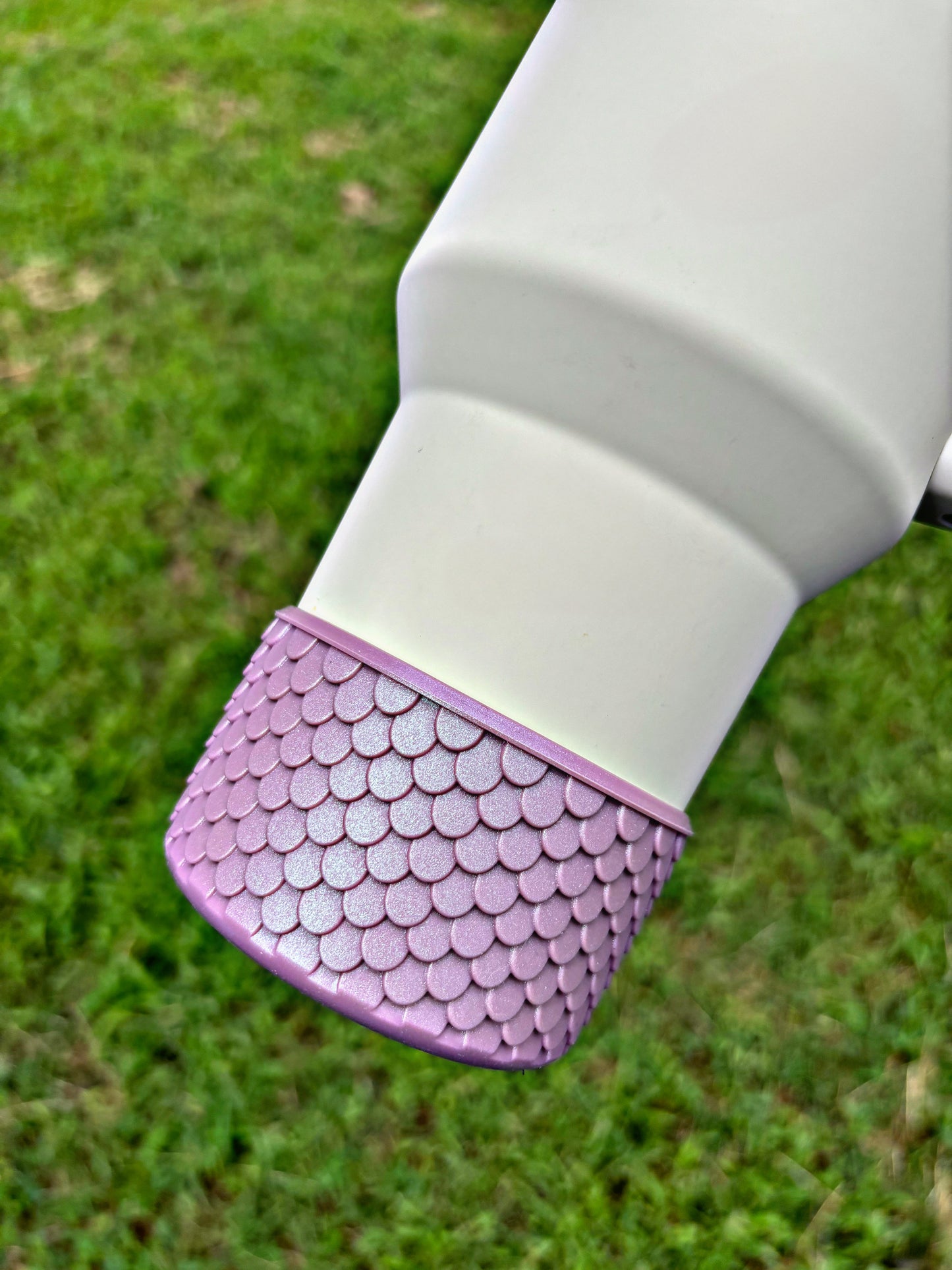 Mauve Shimmer Mermaid Scales Silicone Boot. Stanley Cup Accessories