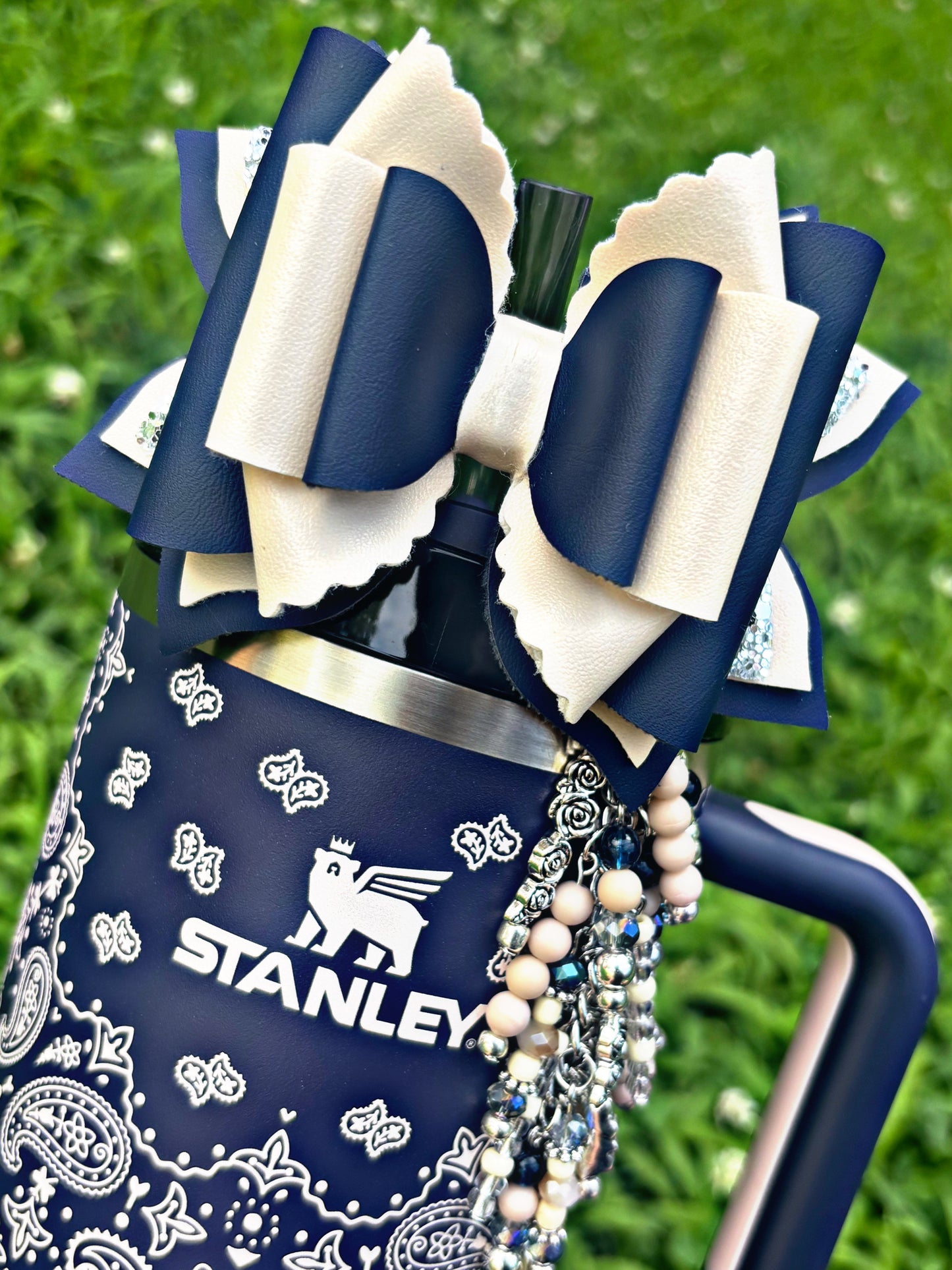 Blue Corn Paisley Bow