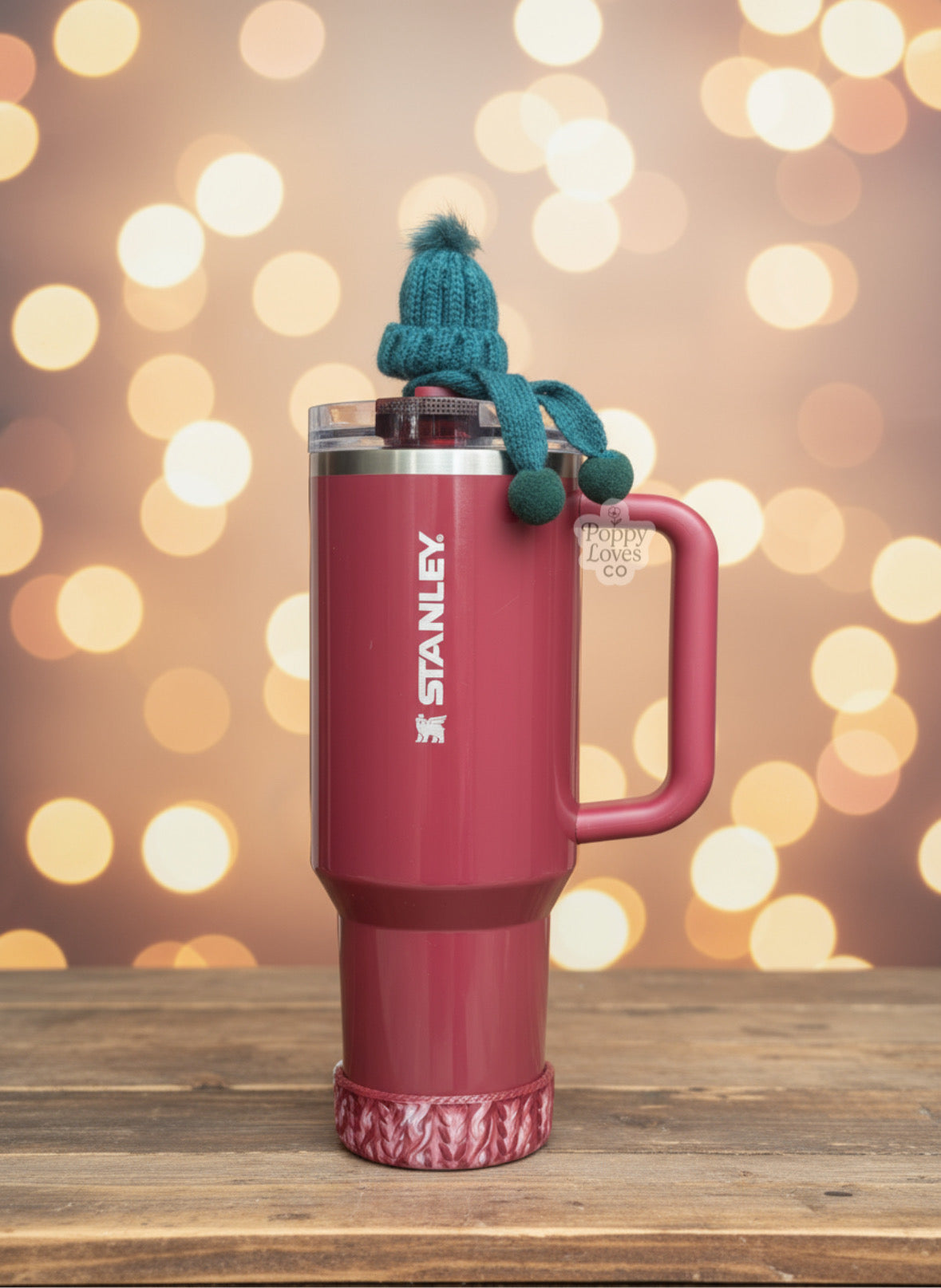 Green Scarf and Hat Topper. For Display Use.