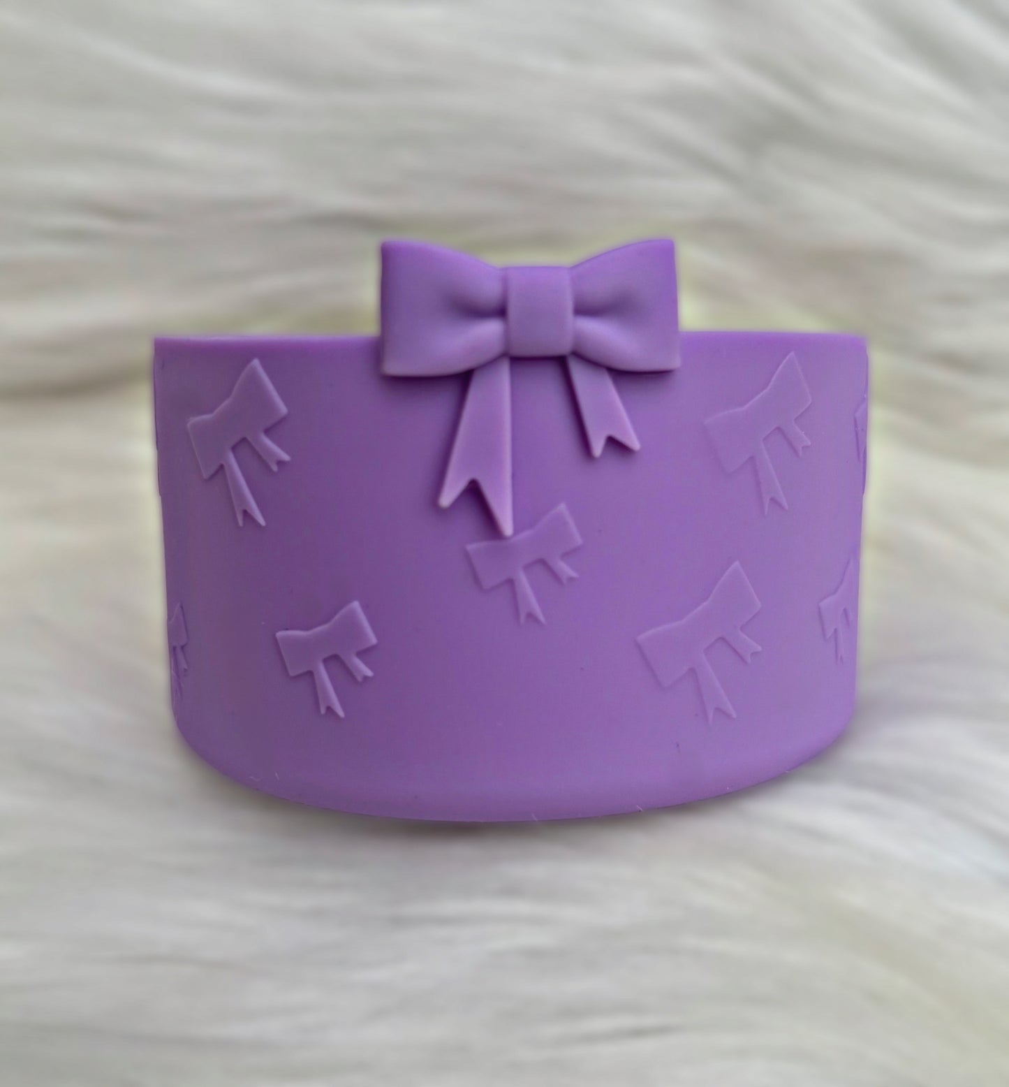 Coquette Purple Bow Textured Silicone Boot