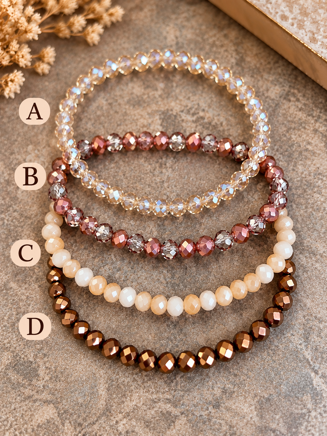 Dainty Glass Neutrals Wrist or Tumbler