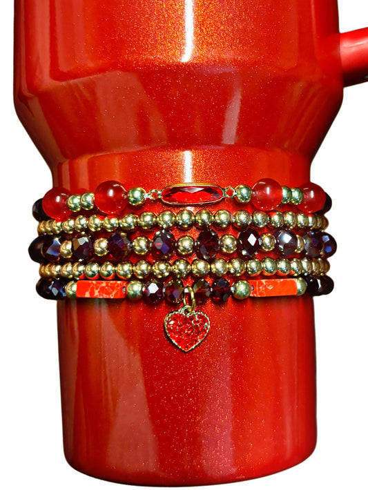 Ruby Valentina Cup Bracelets