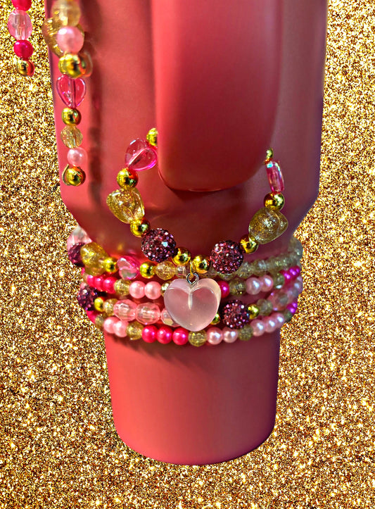 Berry Pink Starbucks Handle Charm