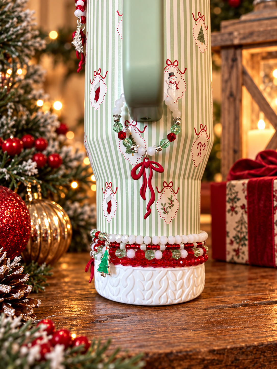 Deck the Halls Bracelets Wrist or Tumbler