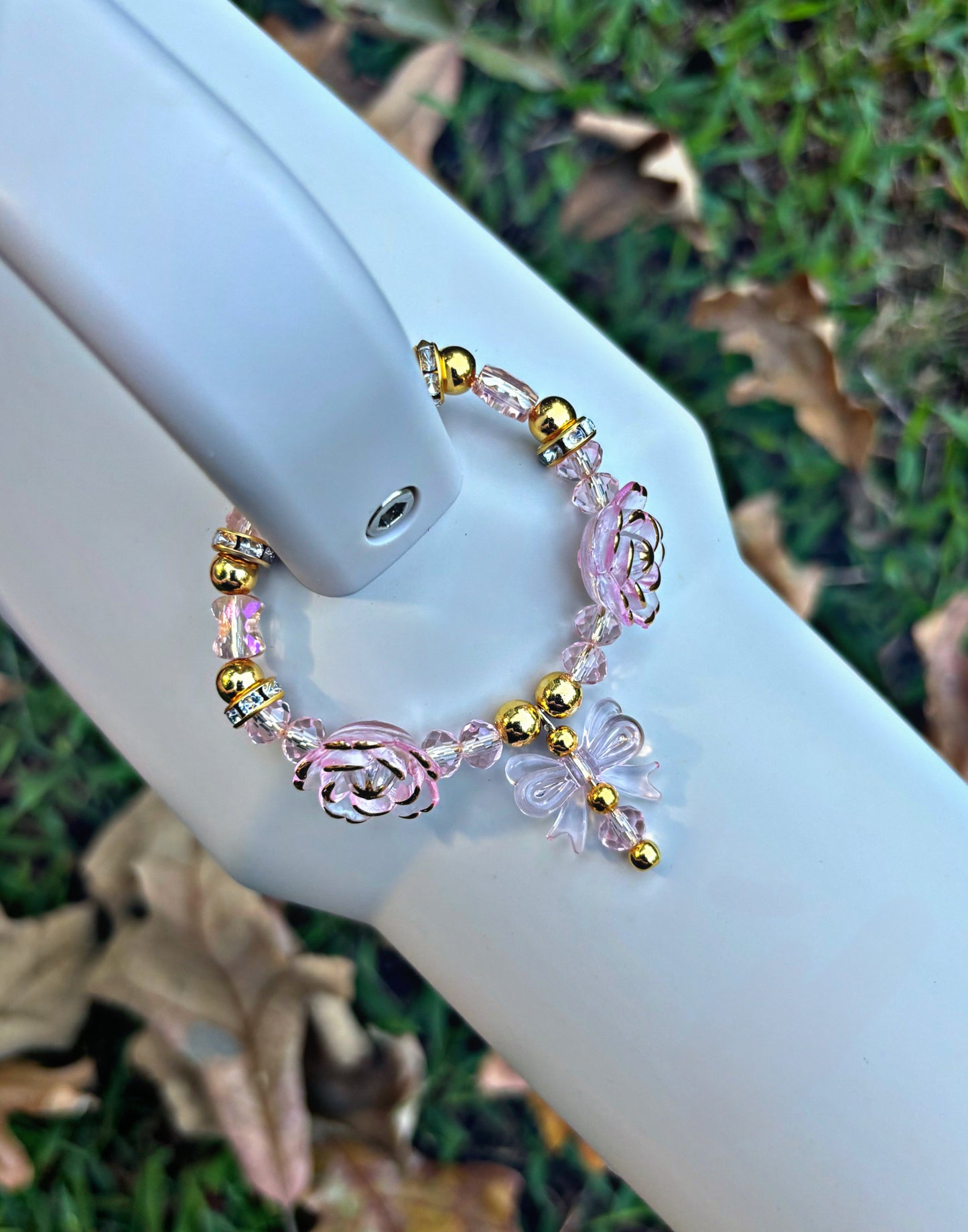 Antique Pink Cup Handle Charm Bracelet Fall Refresh