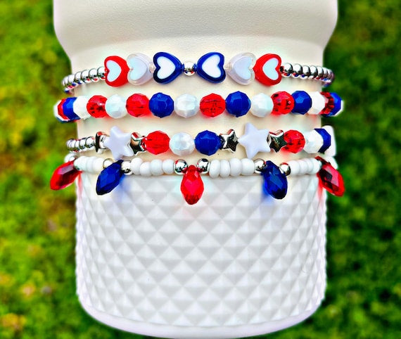 American Girl Patriotic Cup Bracelets. Stanley Cup Accessories.