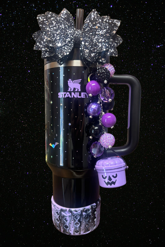 Purple Boo Bucket Dangle Charm