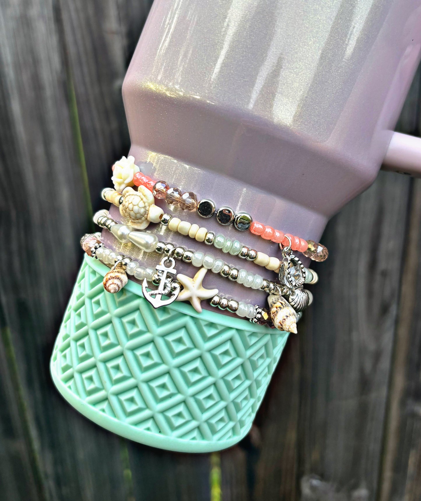 Beach Bum Cup Bracelets SILVER Version