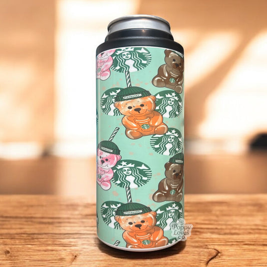Coffee Bear 12oz Slim Can Holder