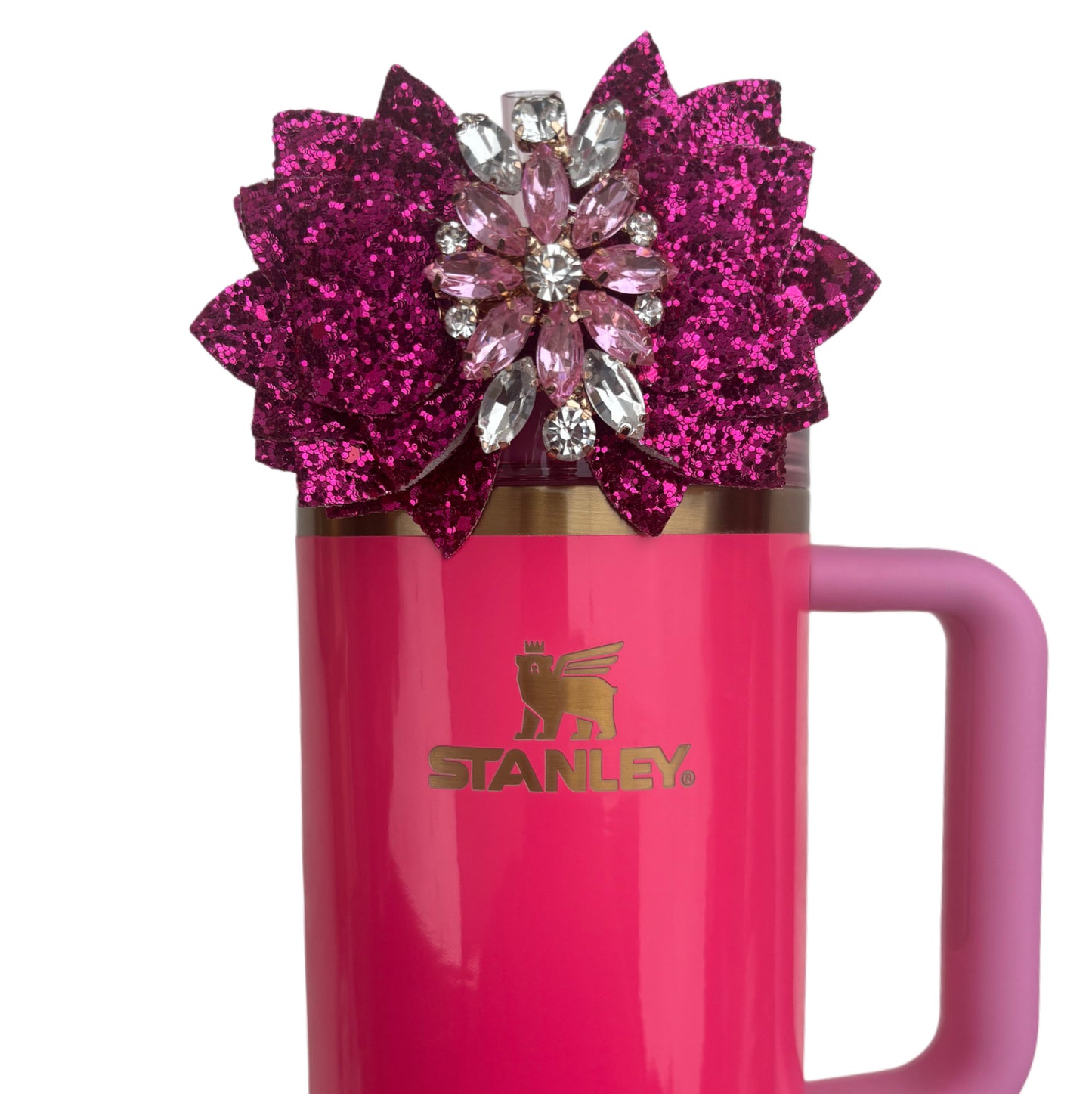 Malibu Girl Bling Bow Straw Topper