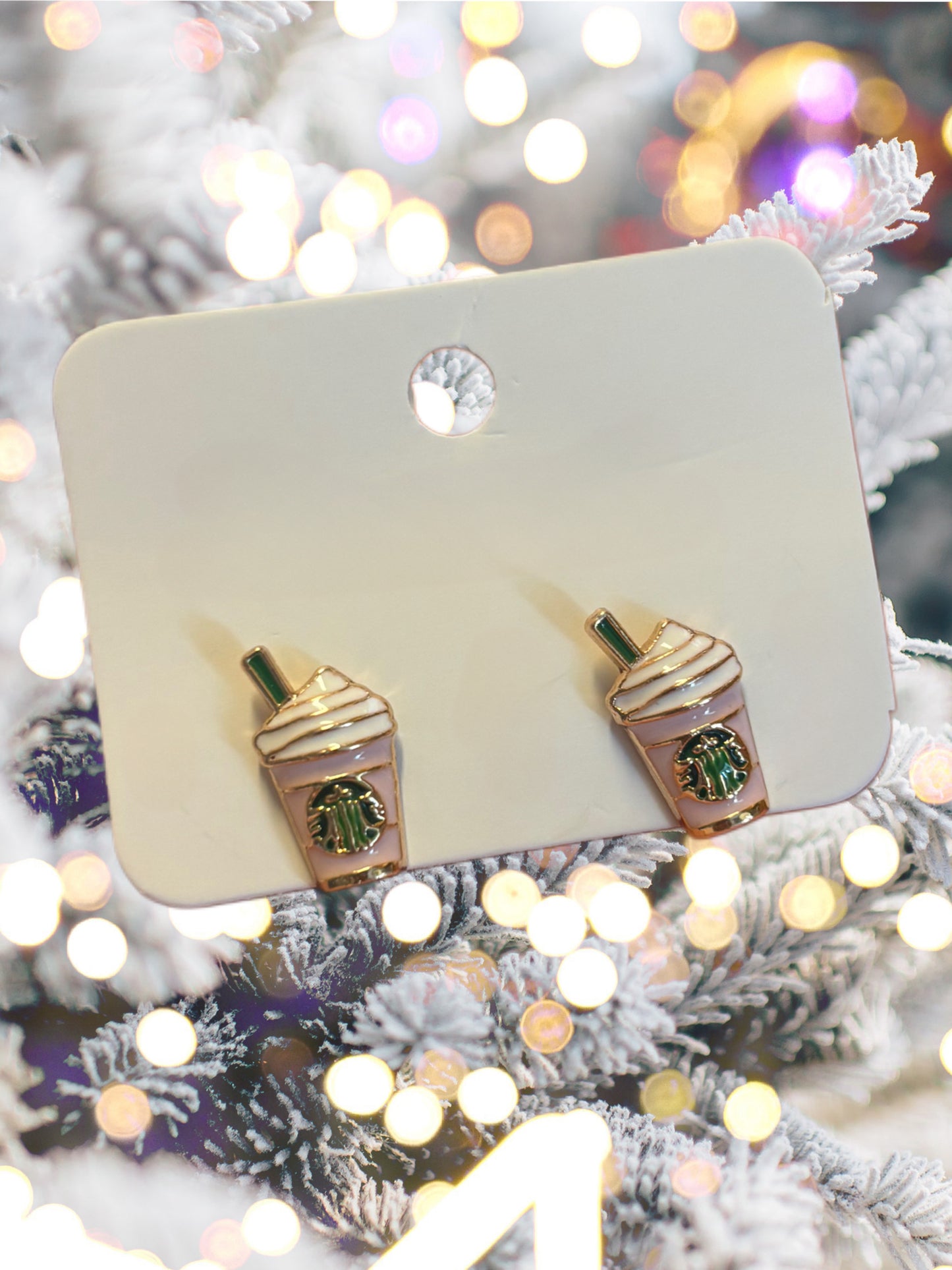 Pink Latte S-Bucks Lovers Earrings