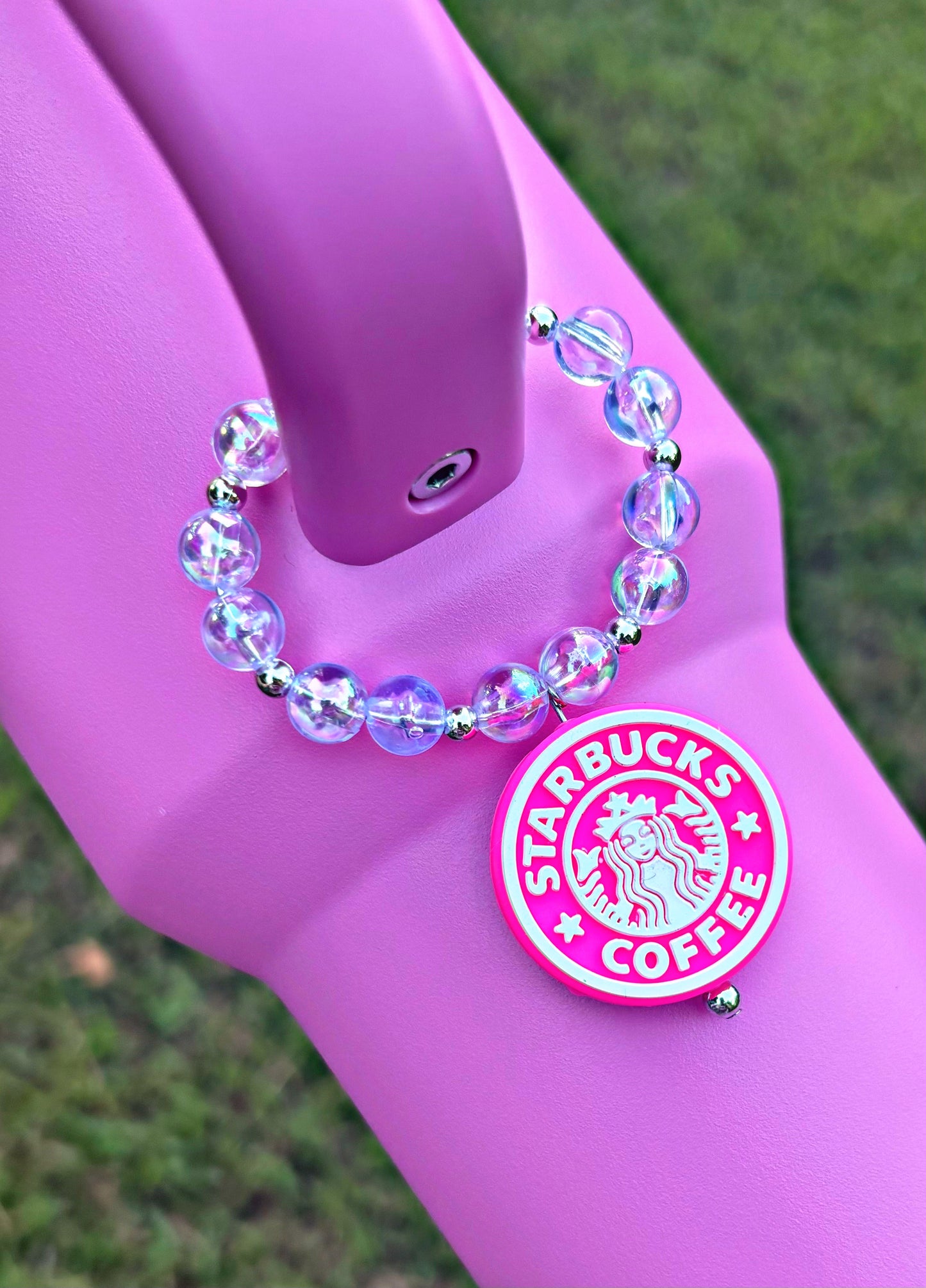 Pink Starbucks Cup Handle Charm