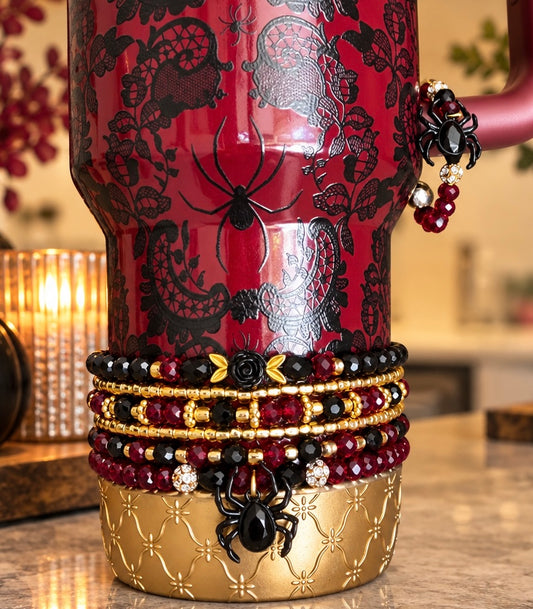 Bordeaux Lace Bracelets