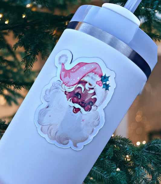 Vintage Dark Santa Tumbler Magnet