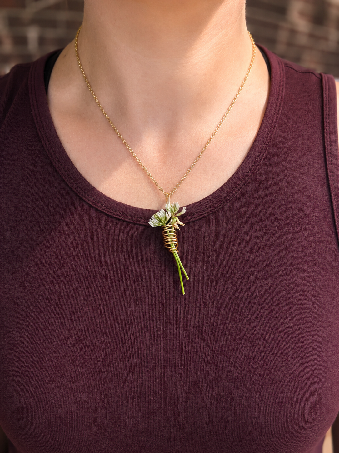 Flower Spiral Necklace