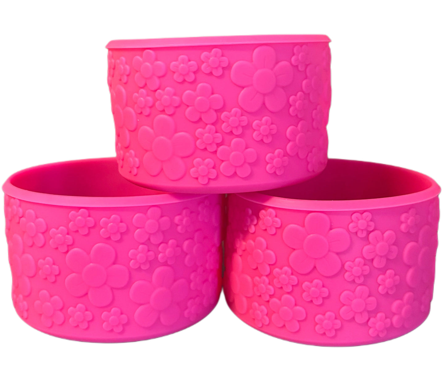 Hot Pink Flower Silicone Boot