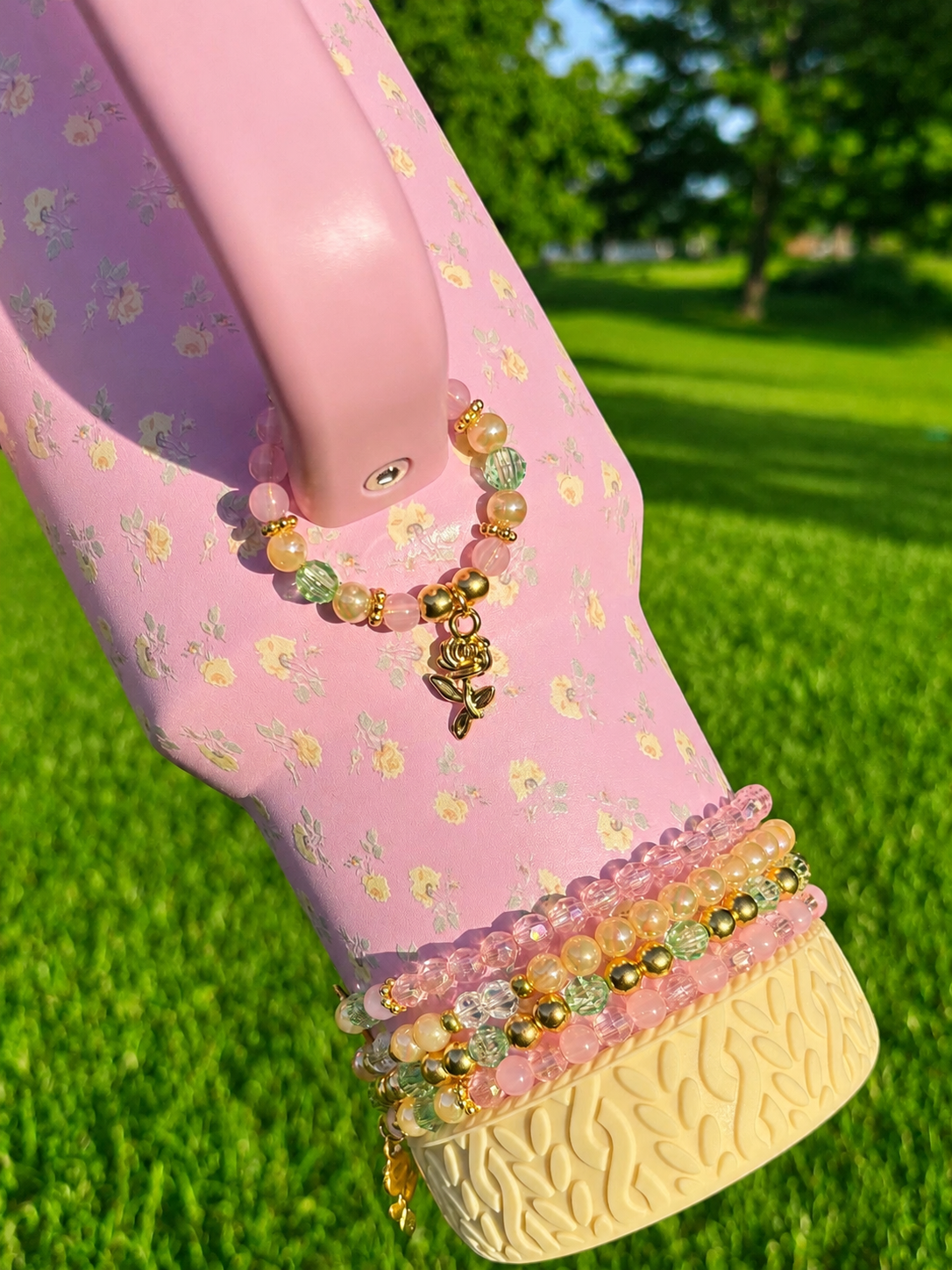 Polaroid Rose Magnetic Handle Charm