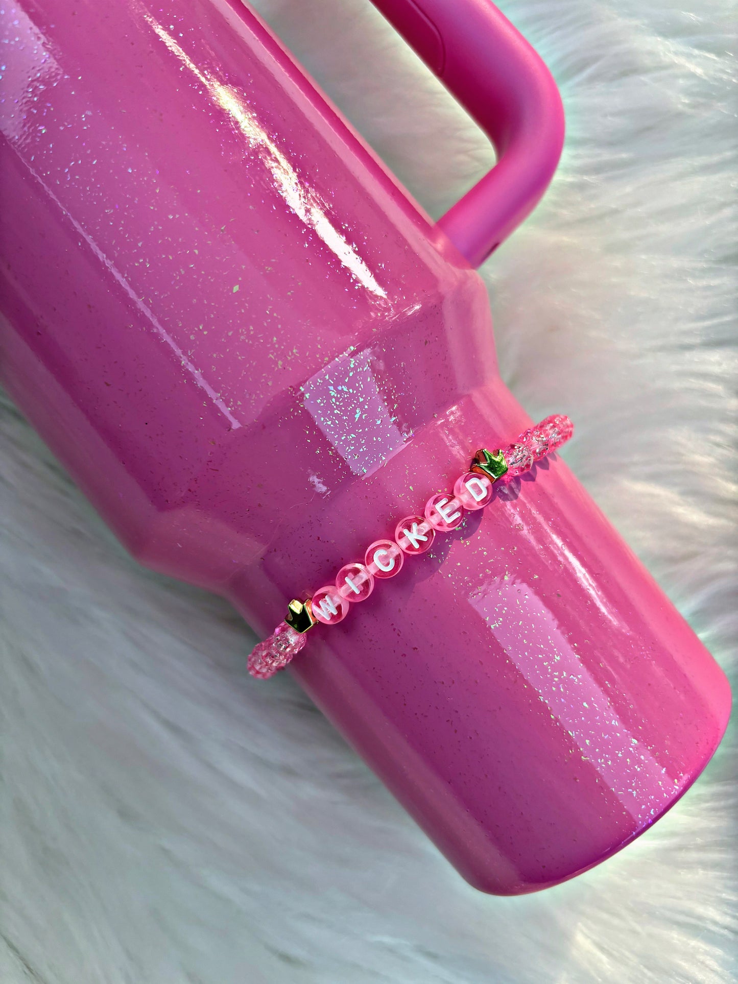 Wicked Pink and Green Stanley Cup Bracelets. Choose Single or Set.