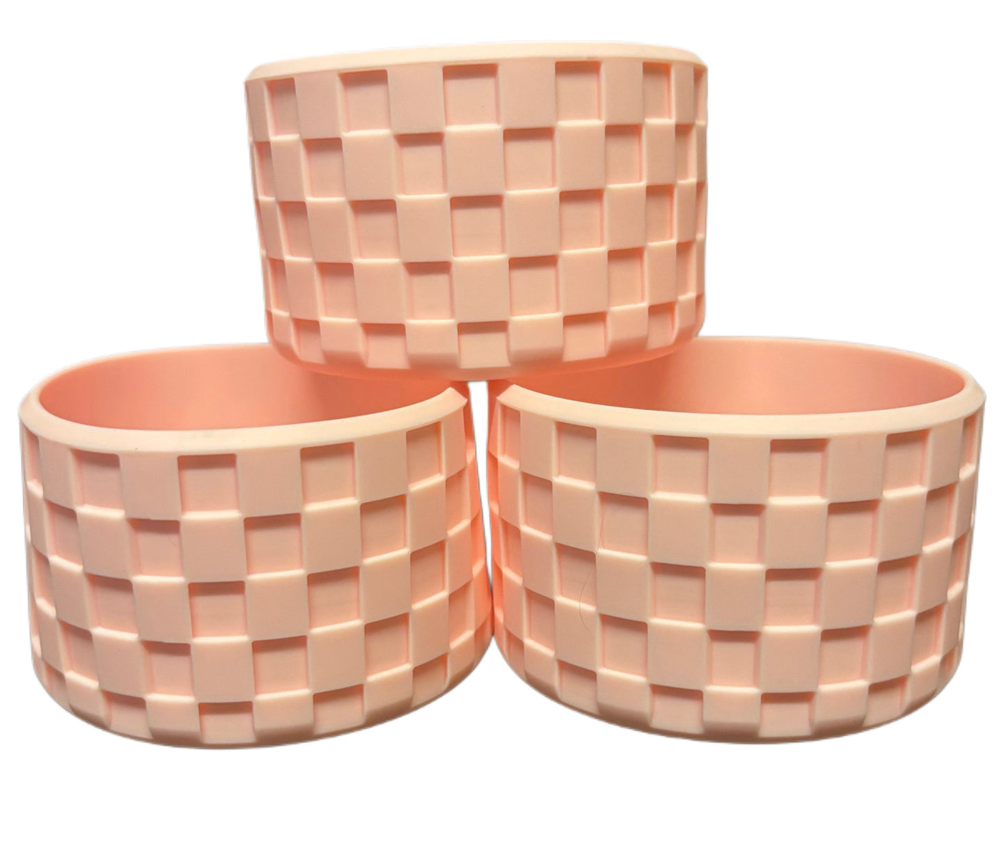 Pale Pink Checkered Texture Silicone Boot