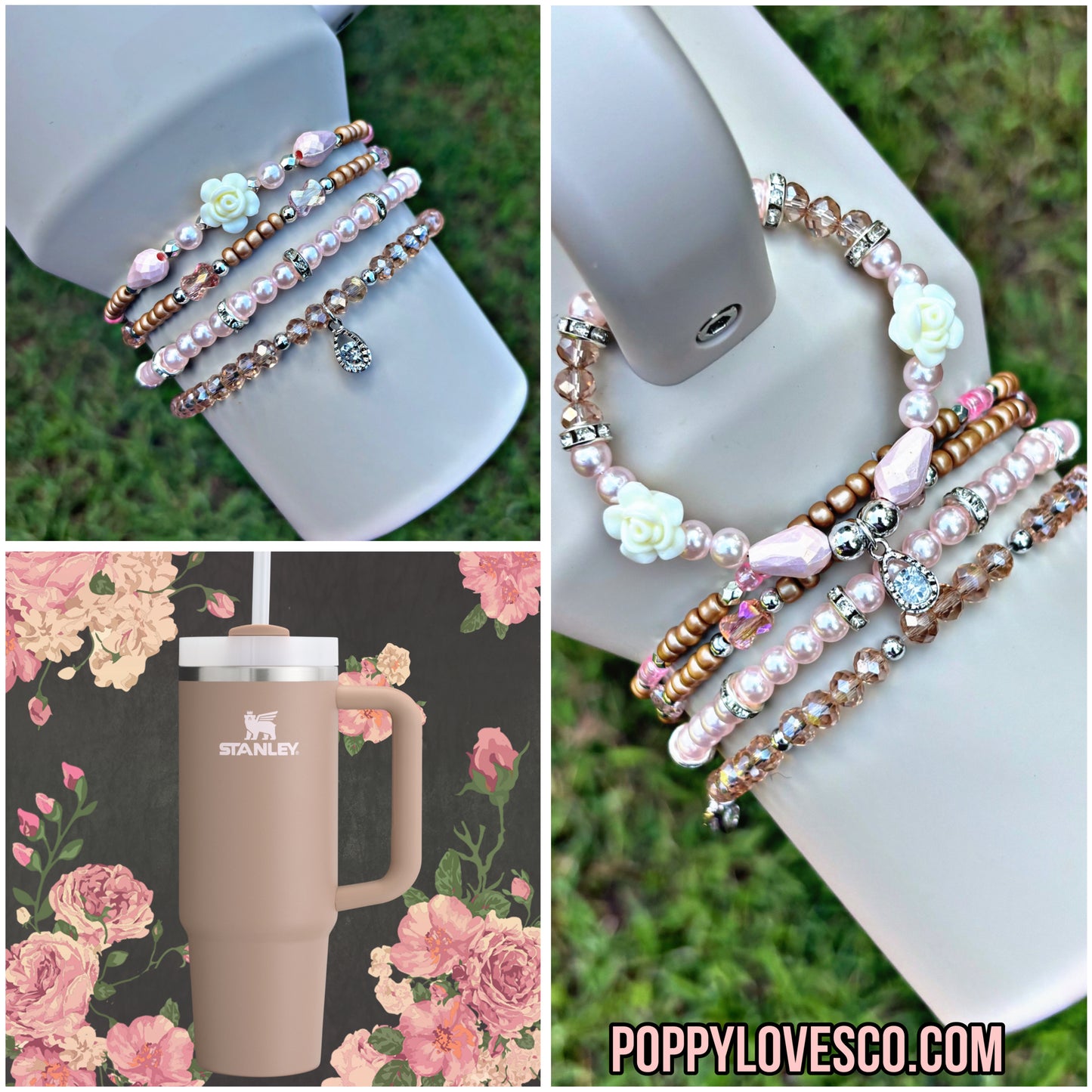 Almond Rose Stanley Cup Bracelets