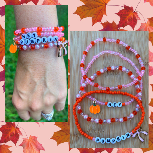 Hey Pumpkin Wrist Bracelets