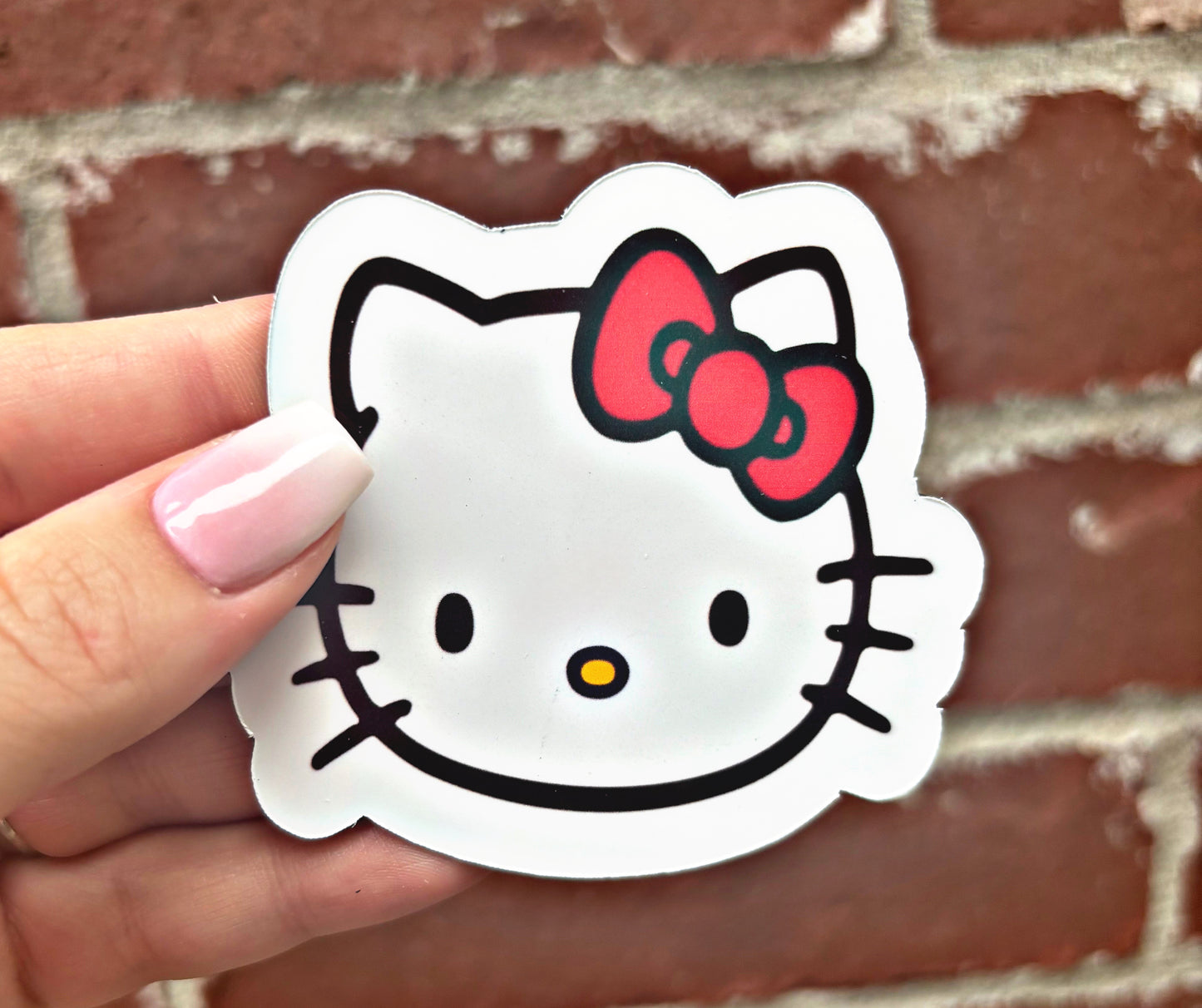 Kitty Red Bow Tumbler Magnet