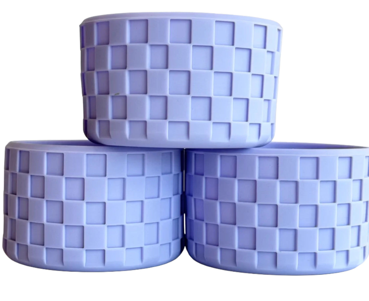 Lavender Checkered Texture Silicone Boot