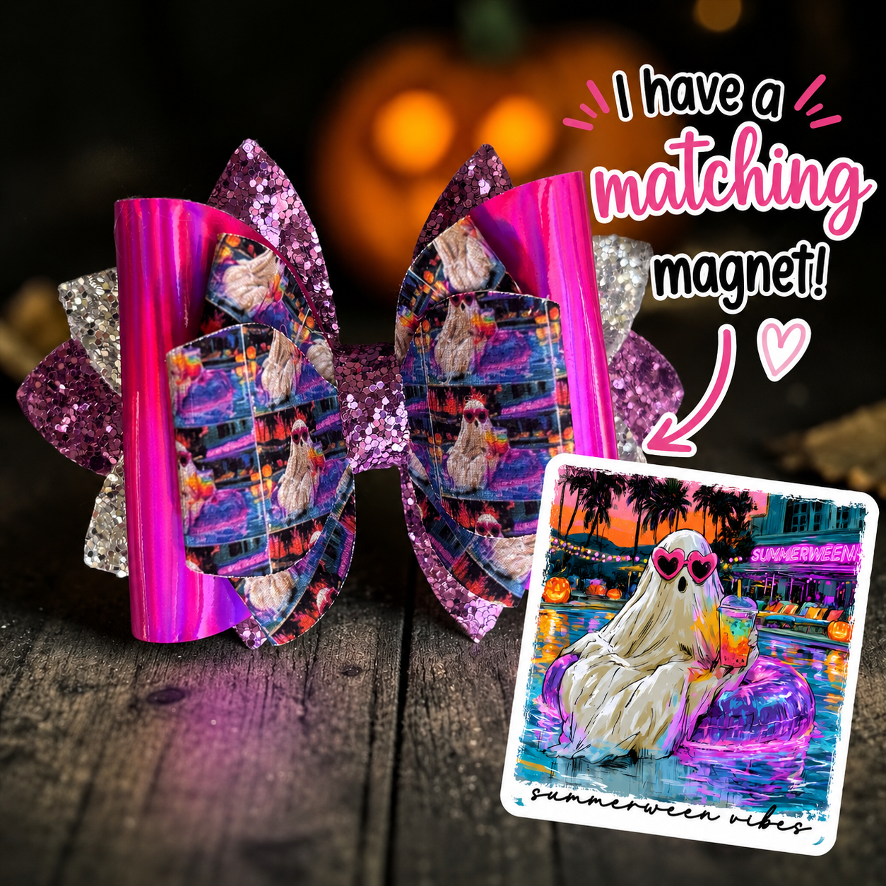Summerween Bow (I have a matching magnet!)