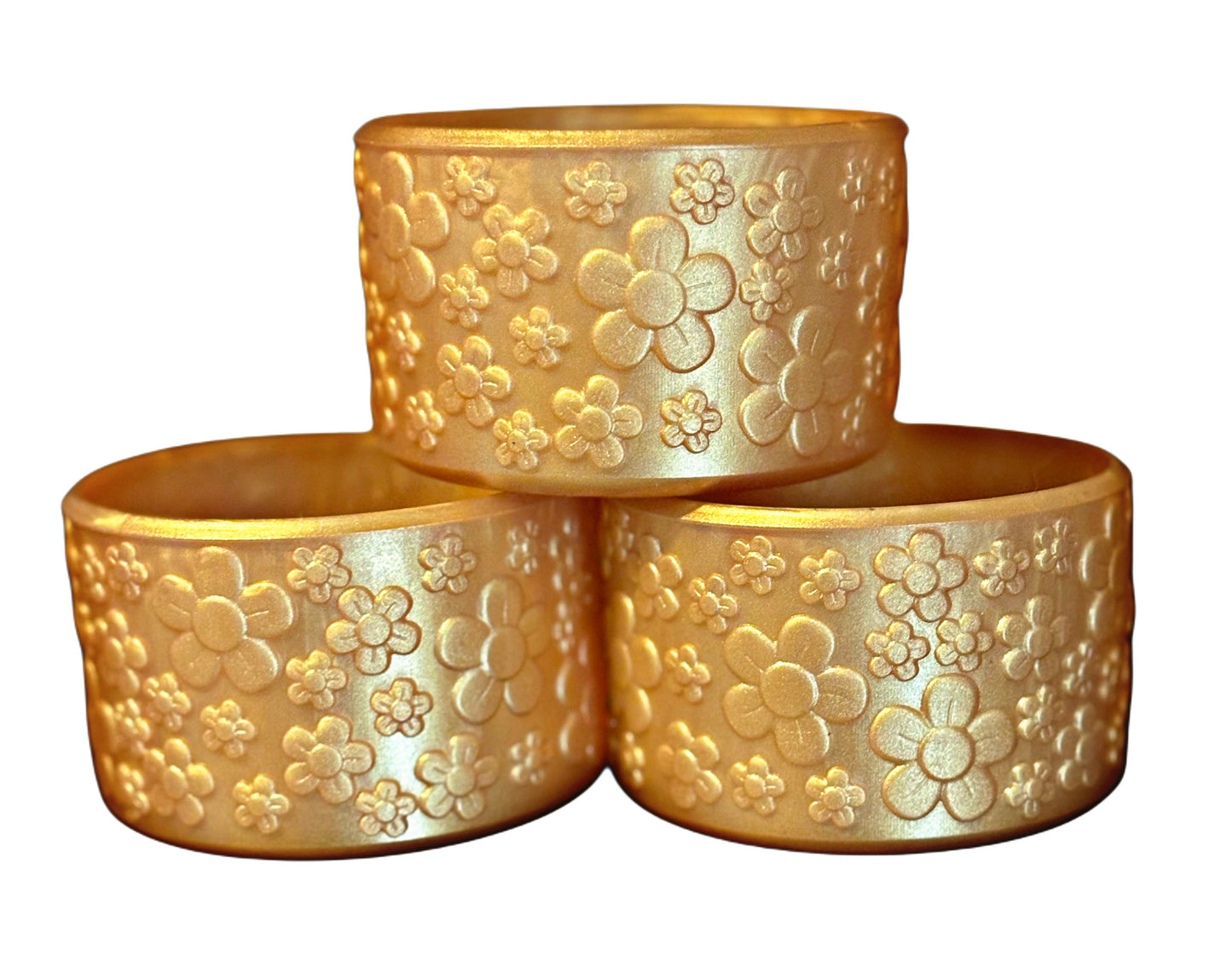 Gold Pearl Flower Silicone Boot