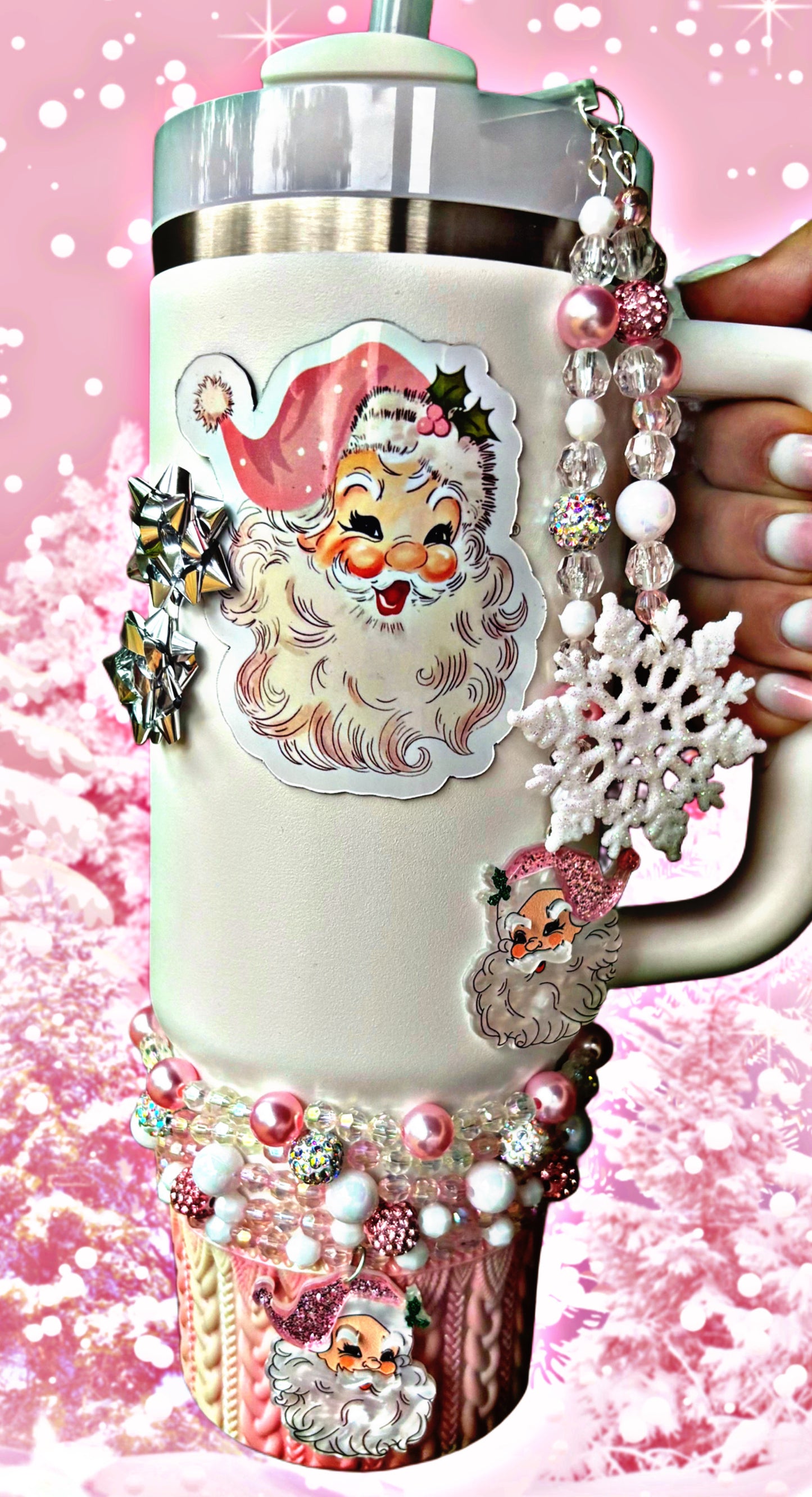 Pink Santa XL Cup Bracelets Icicle Gloss