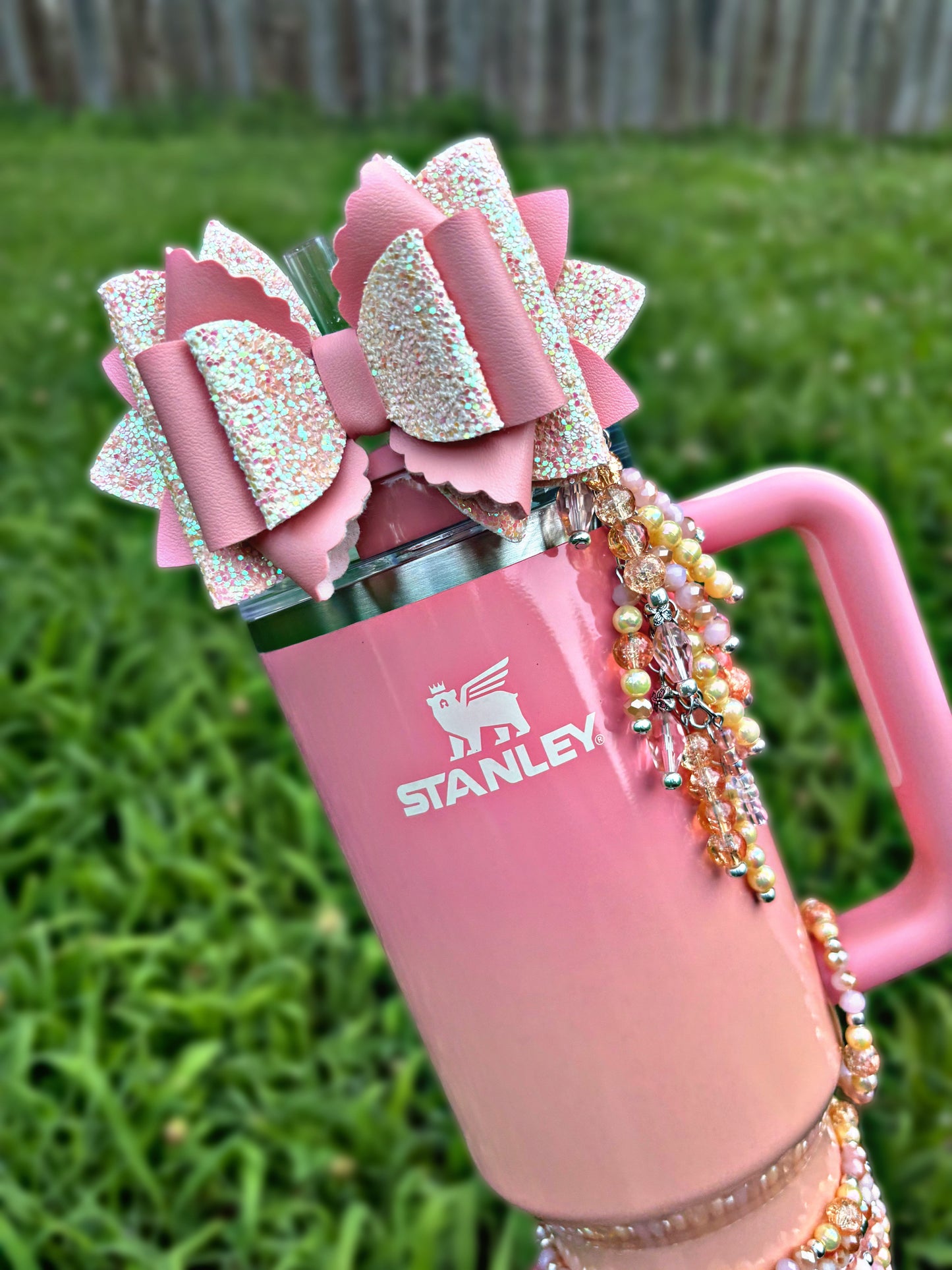 Pink Mesa Sunset Bow (fits 10mm straw and Protour Spout!)