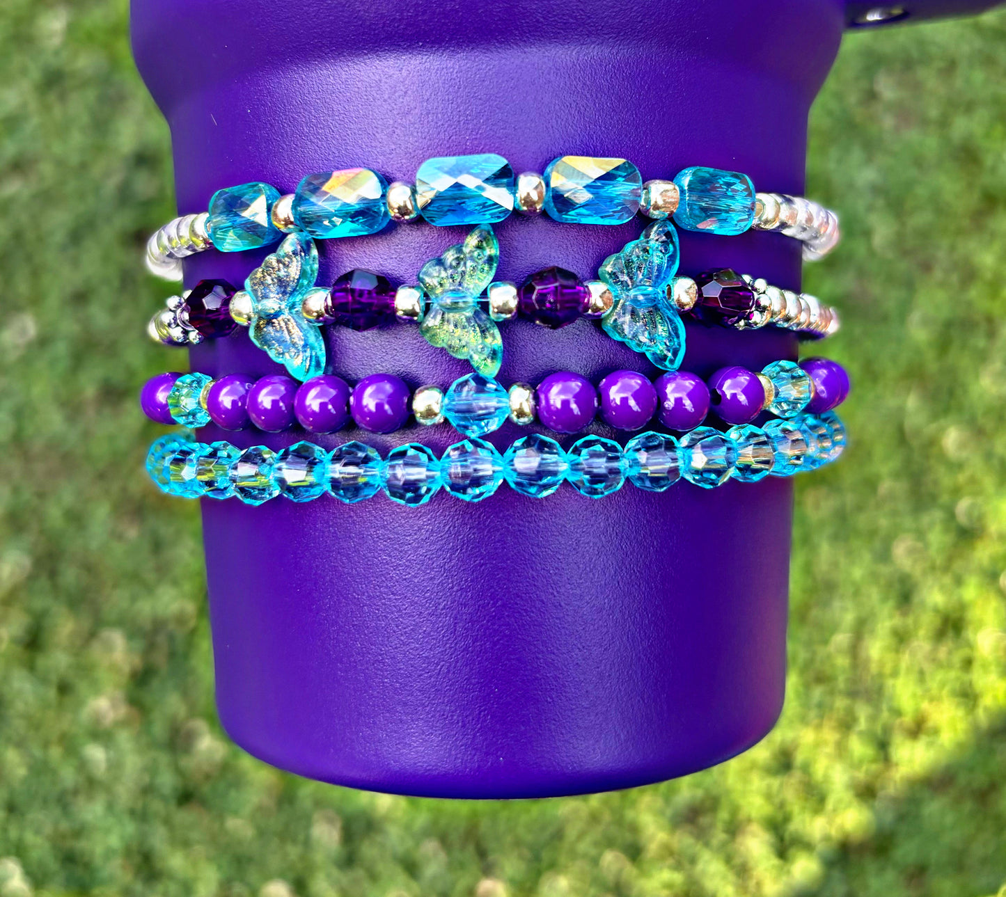 Deep Purple Cup Bracelets