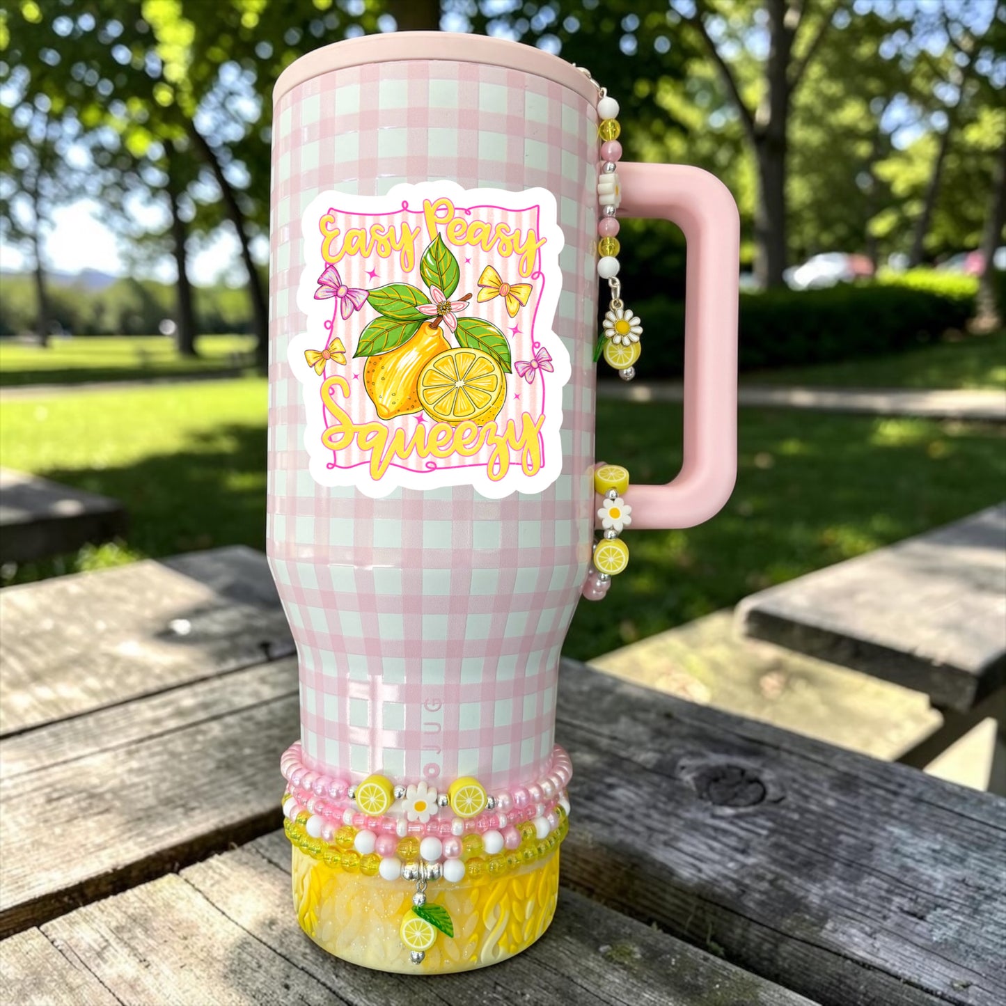 Pink Lemonade Bracelets Wrist or Tumbler