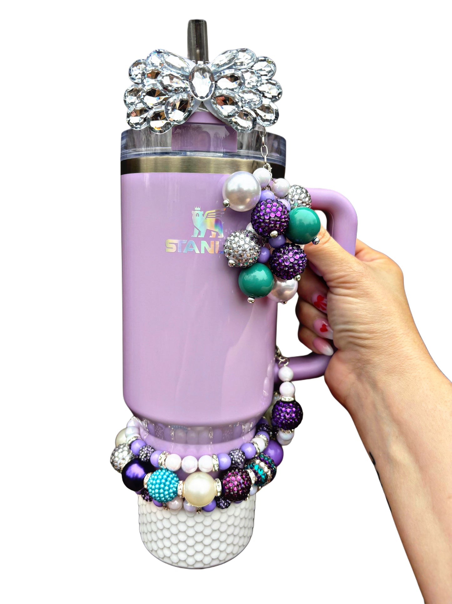 Mermaid Bling Bow Straw Topper
