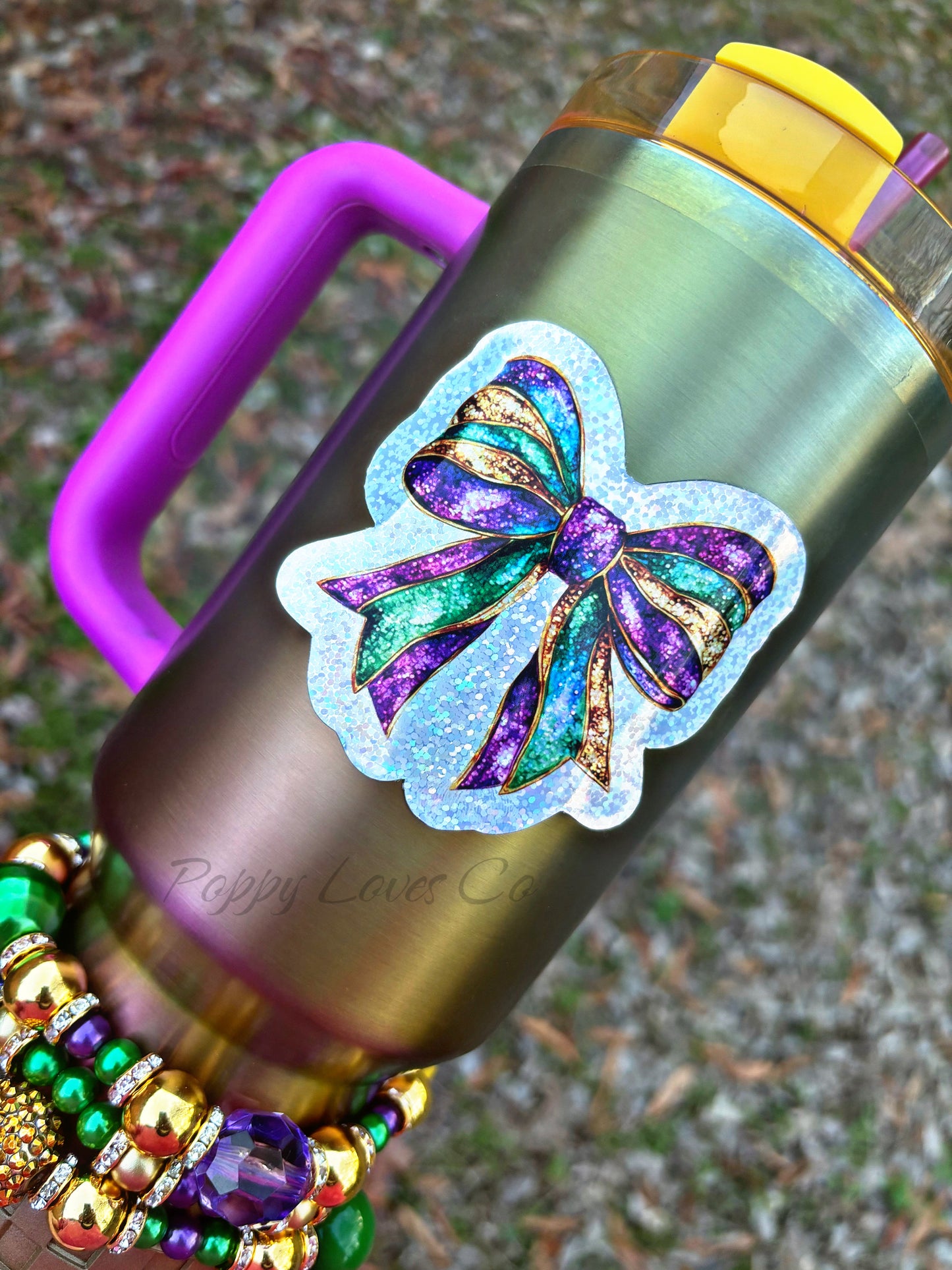 Mardi Gras Coquette Bow Magnet