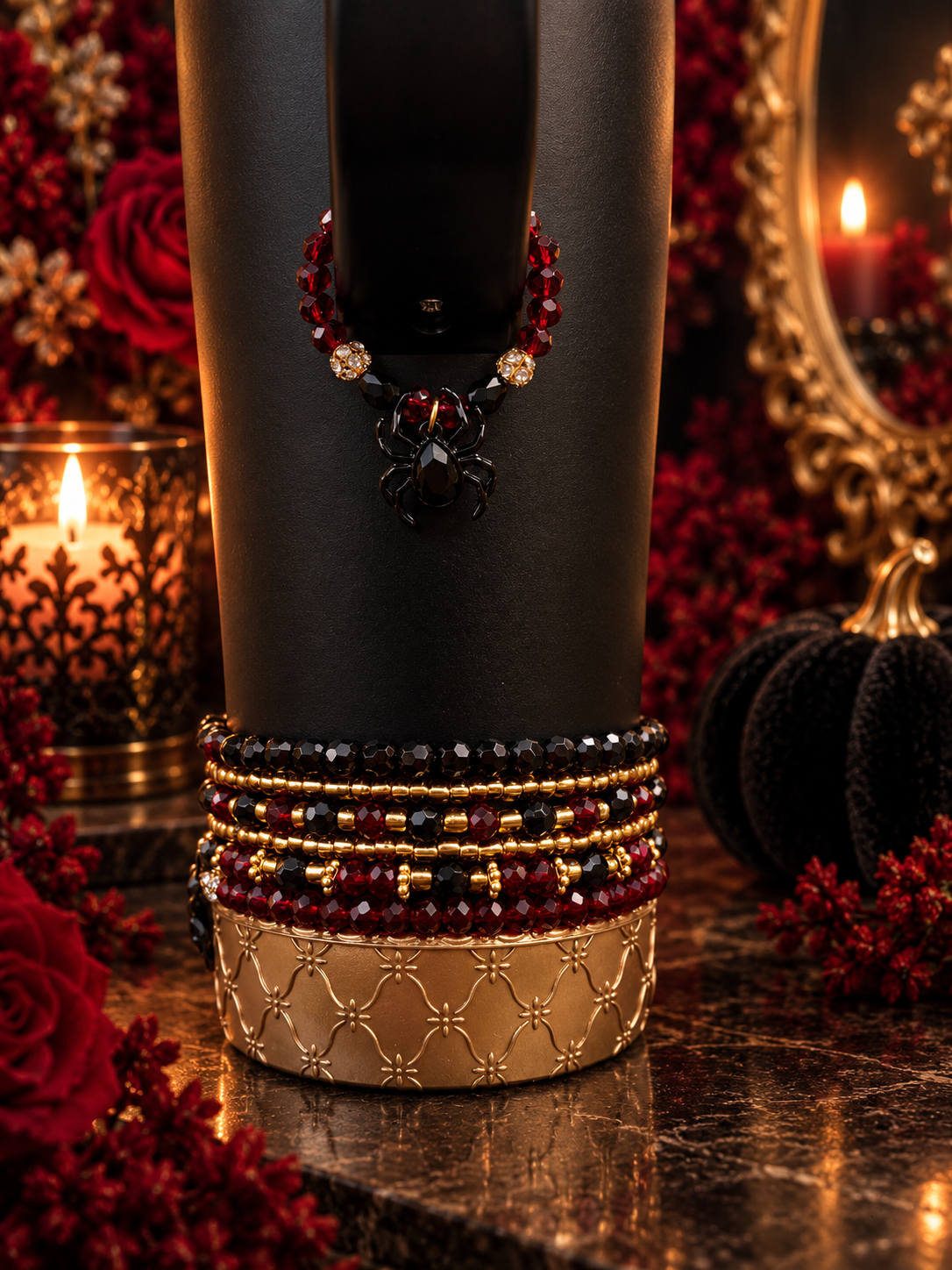 Bordeaux Lace Bracelets