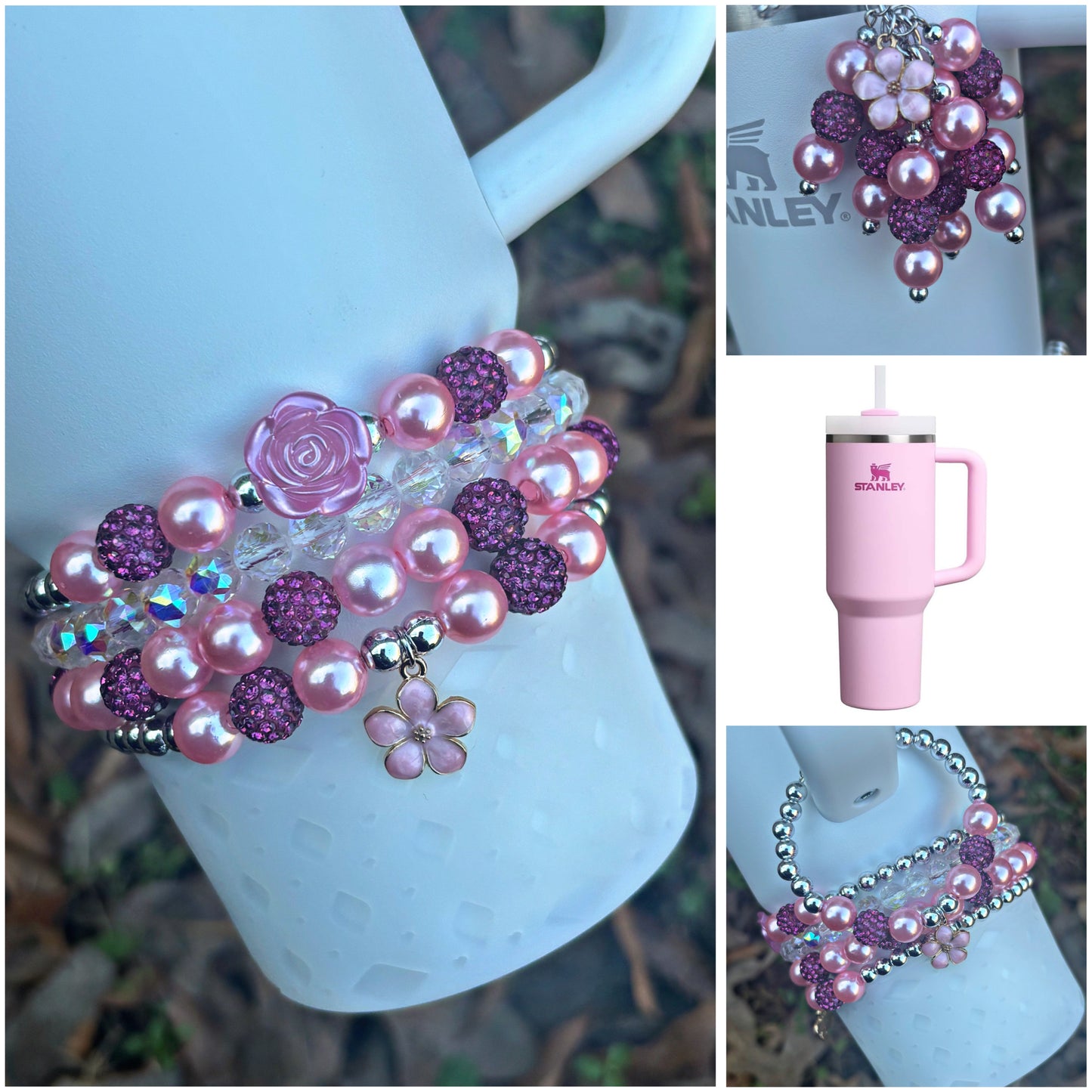 Cherry Blossom Handle Charm {Lobster Clasp}