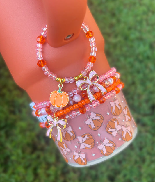 Pumpkin Bow Magnetic Handle Charm