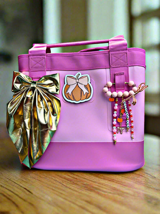 Pumpkin Bow Velcro Patch